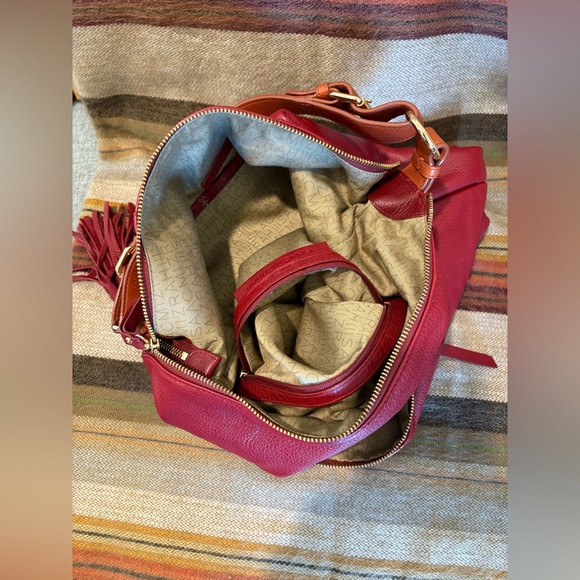 Oxblood Red Leather Isaac Mizrahi Bag - Picture 5 of 6